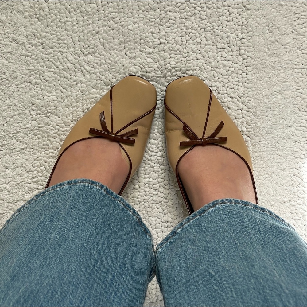 coquette bow tan/brown heels 🤎 size 8 halloween balletcore